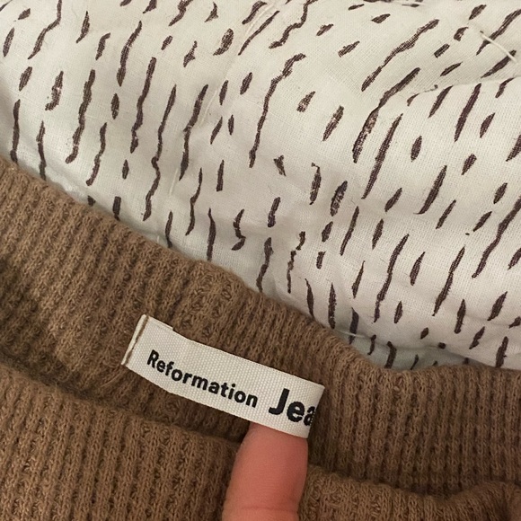 Brown Reformation Waffle Shorts - Picture 4 of 6